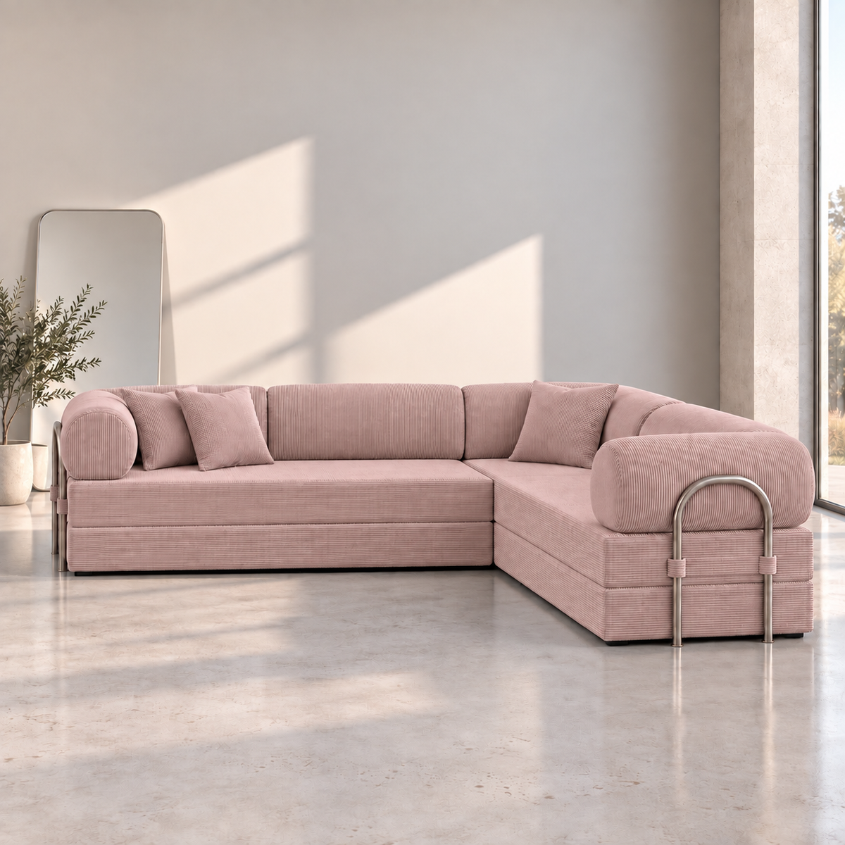 Canapé d’angle Nivo - Blush Rose