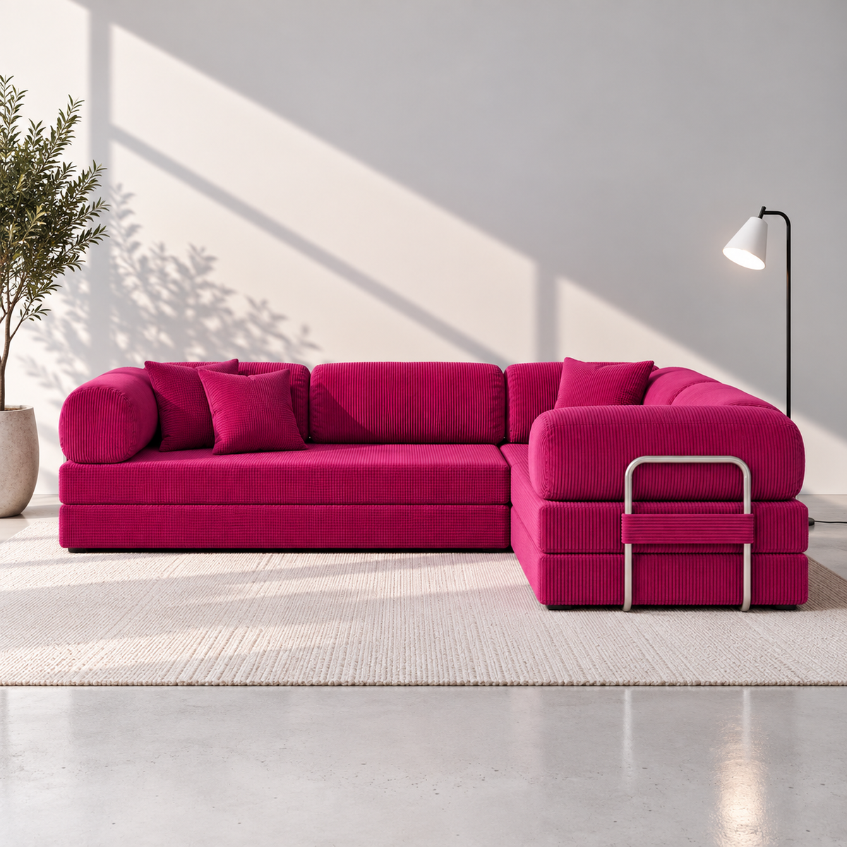 Canapé d’angle Nivo - Fuchsia