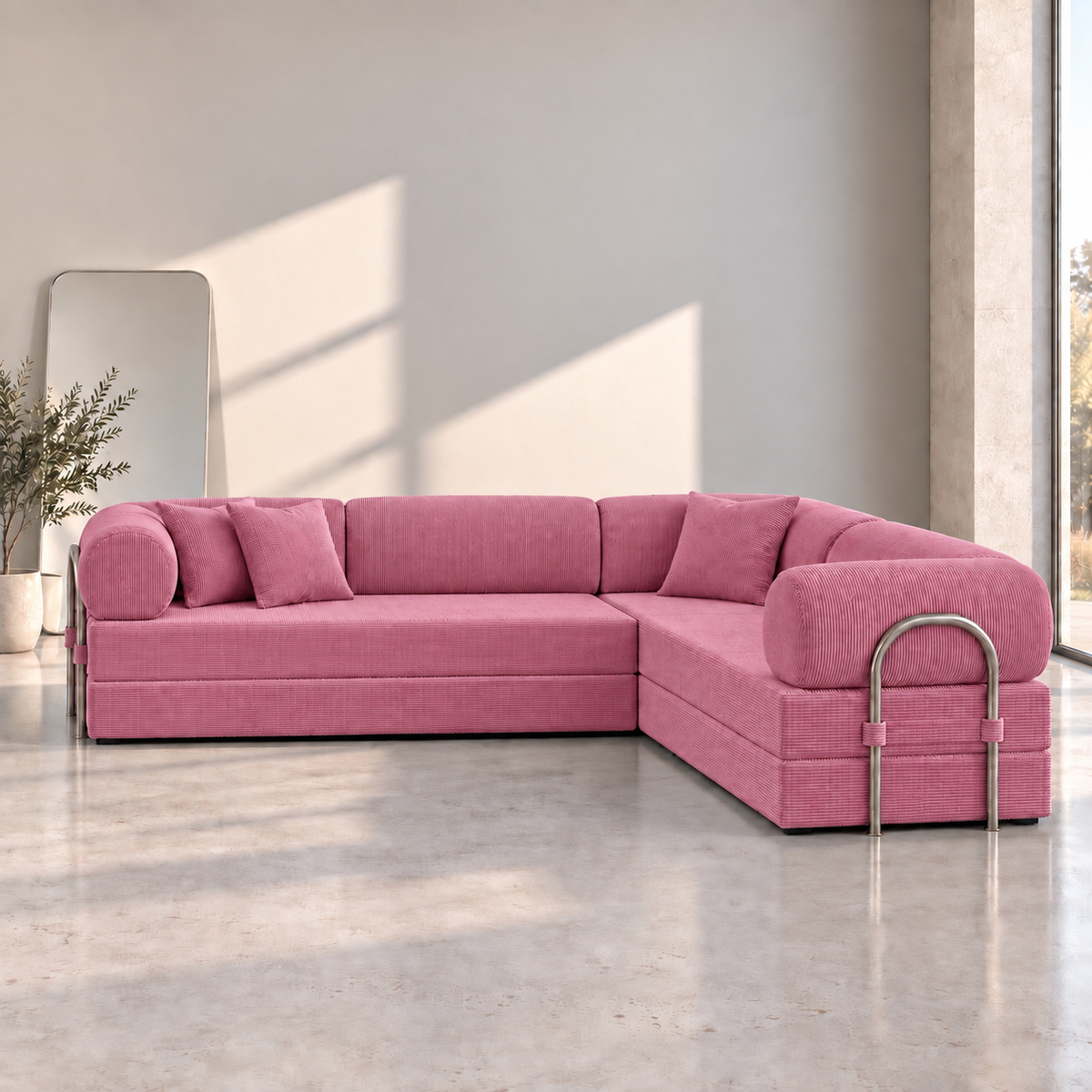 Canapé d’angle Nivo - Fuchsia