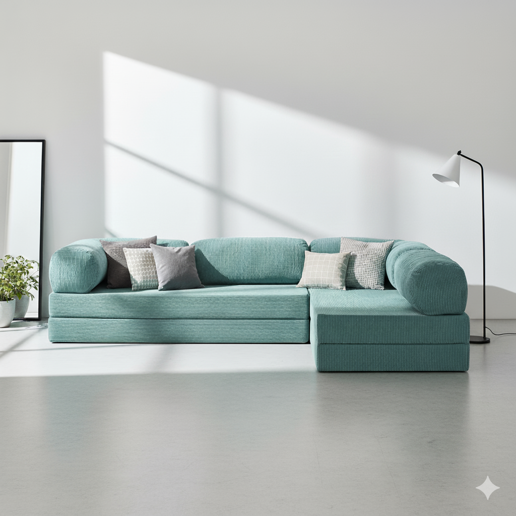 Canapé d’angle Ouvert - Indigo