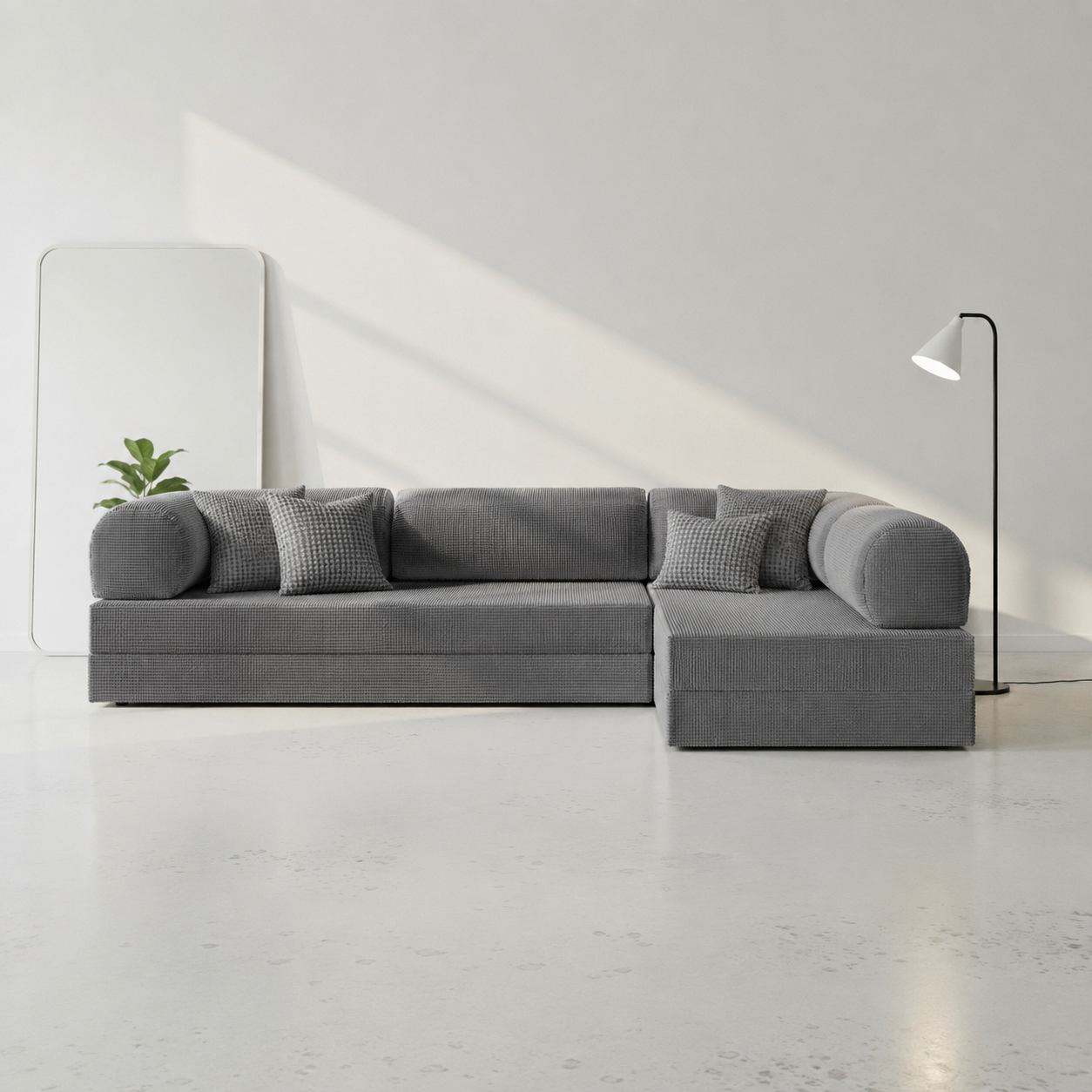 Canapé d’angle Ouvert - Anthracite
