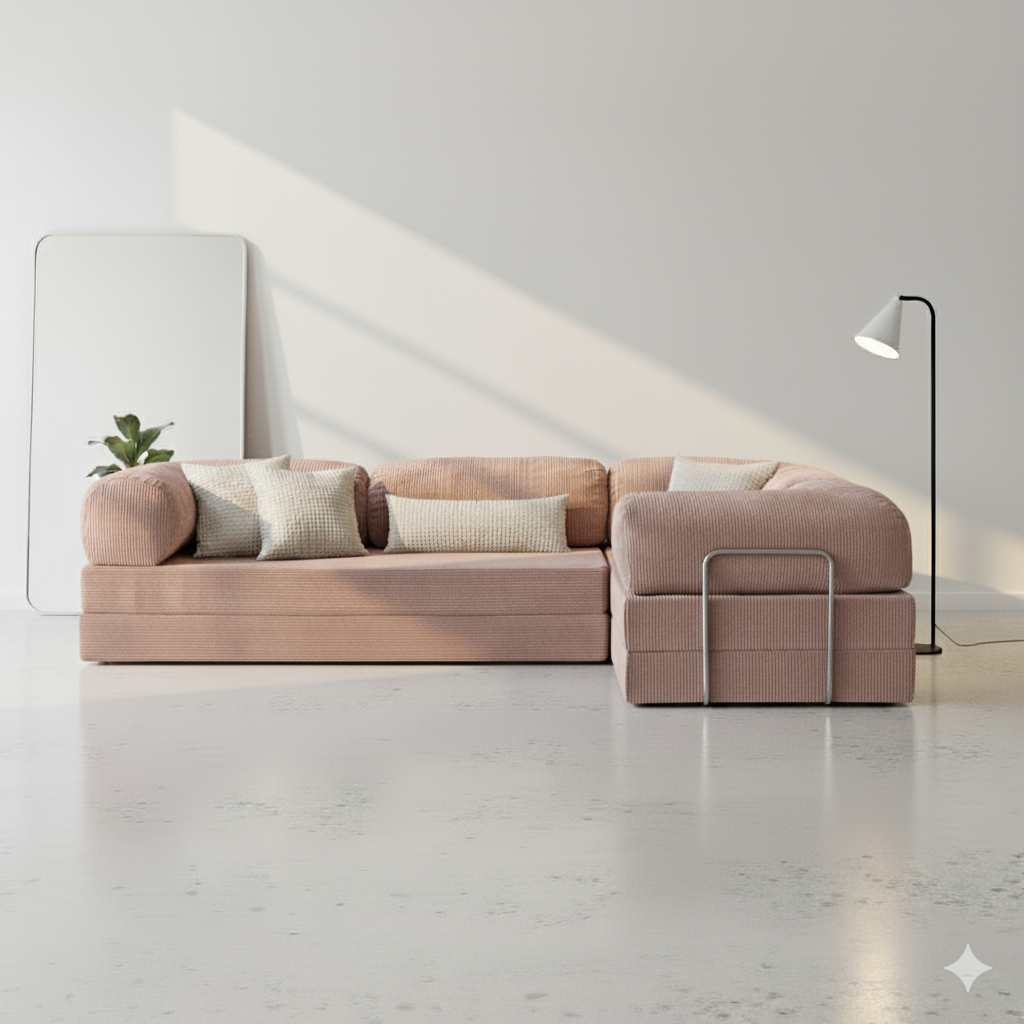 Canapé d’angle Lego - Blush Rose