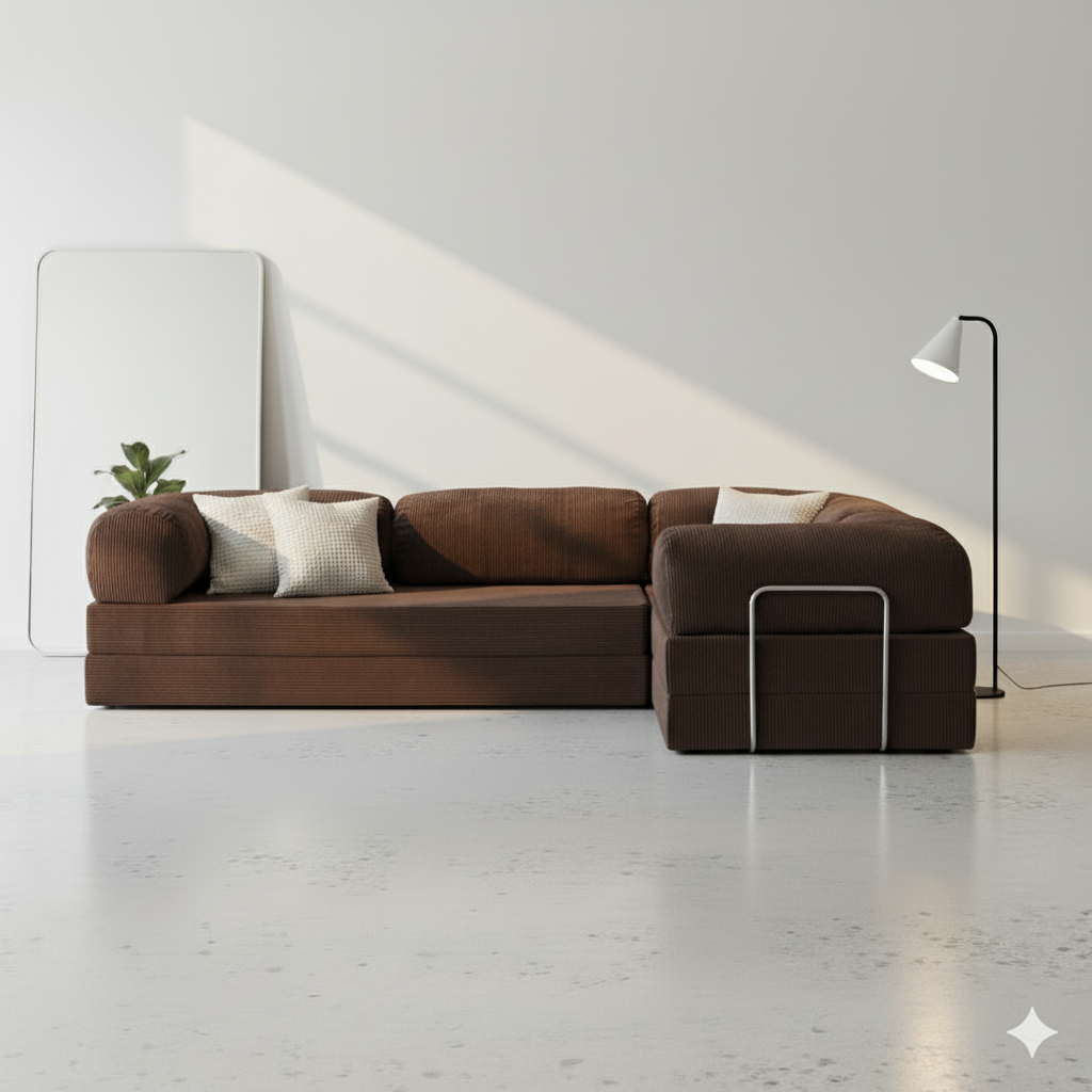 Canapé d’angle Lego - Marron