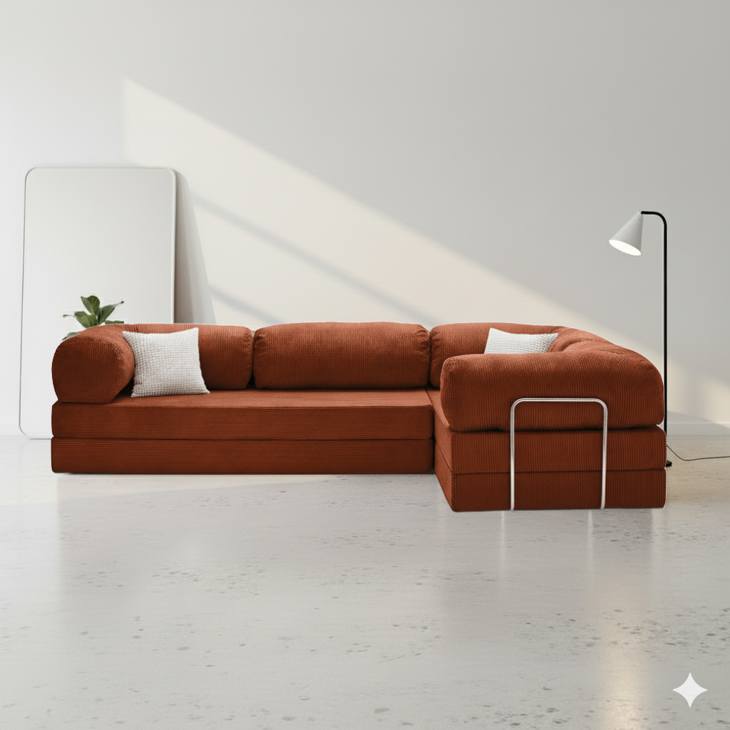 Canapé d’angle Lego - Terracotta