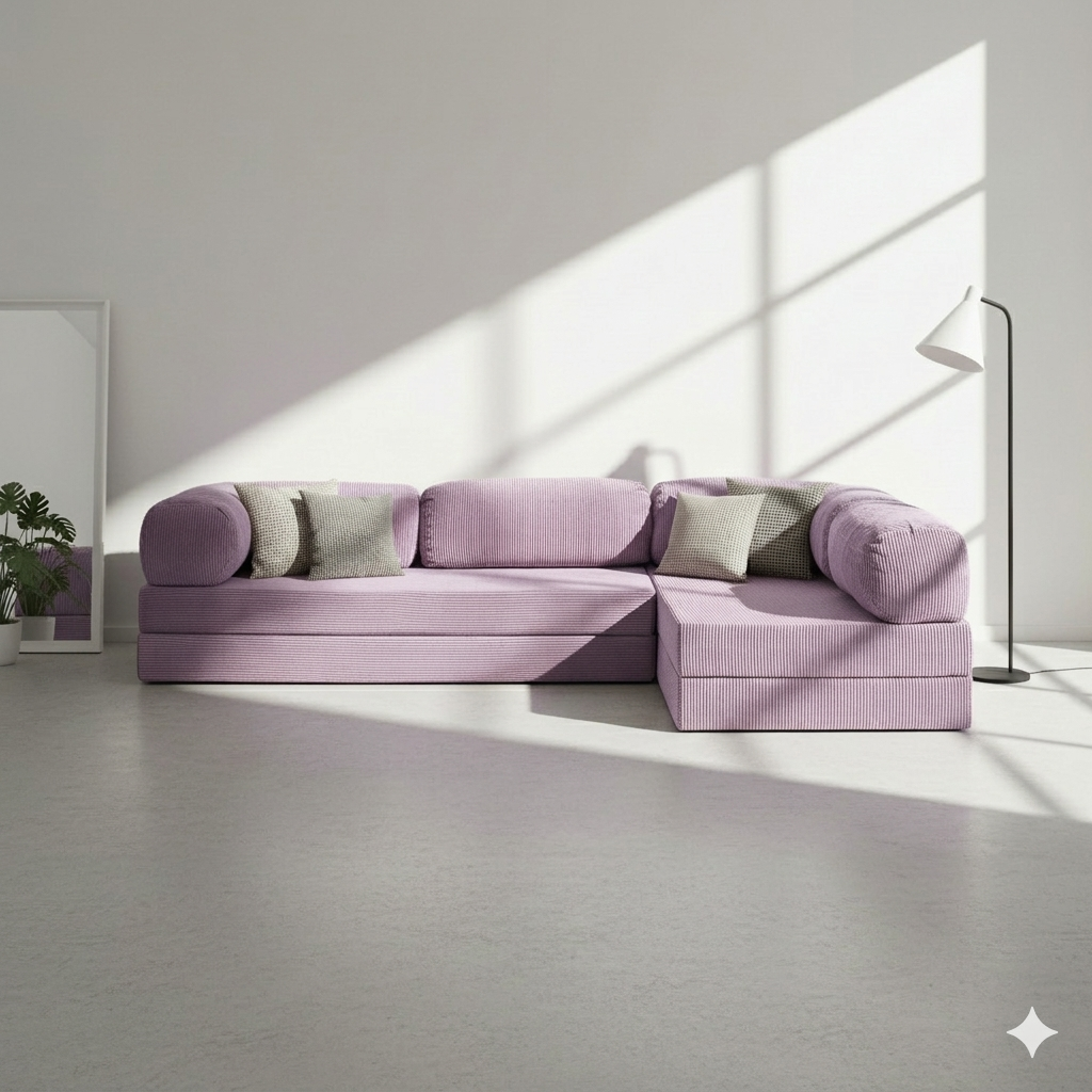 Canapé d’angle Ouvert - Violet