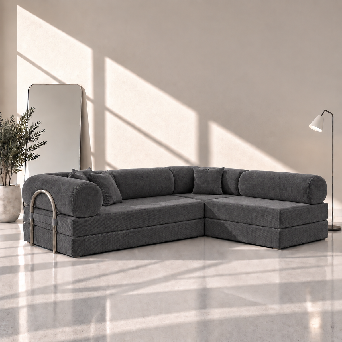 Canapé d’angle Ouvert - Anthracite