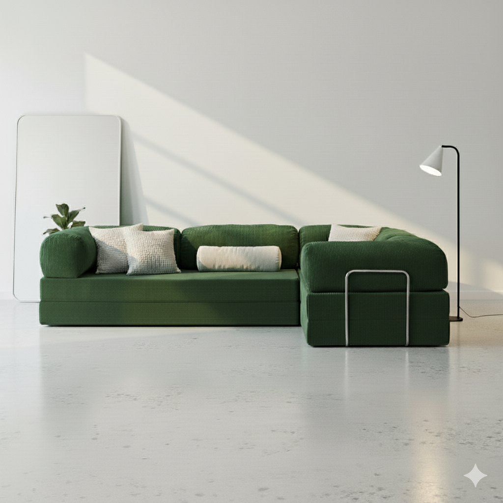 Canapé d’angle Lego - Émeraude